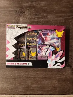 Pokemon TCG Celebrations Lance's Charizard V and Dark Sylveon V Box Set - Image 5
