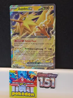 Pokemon - Zapdos ex - 145/165 - Scarlet & Violet 151 - Holo - Double Rare NM/MT - Image 1