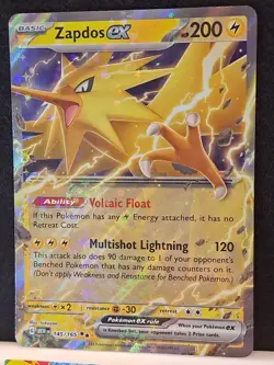 Pokemon - Zapdos ex - 145/165 - Scarlet & Violet 151 - Holo - Double Rare NM/MT - Image 2