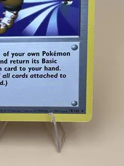 Pokemon Base Set 1st Edition Shadowless Scoop Up 78/102 Rare 1999 LP - Image 5