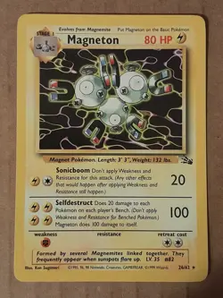 Pokemon Magneton 26/62 Fossil Rare LP-NM See Pictures - Image 1