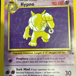 1999 Pokemon TCG Hypno 23/62 Fossil Regular Non Holo Rare NM - Image 2