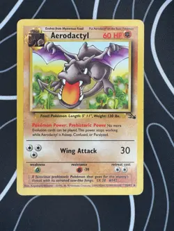 Aerodactyl 16/62 Non Holo Rare Fossil MP Pokemon TCG - Image 1