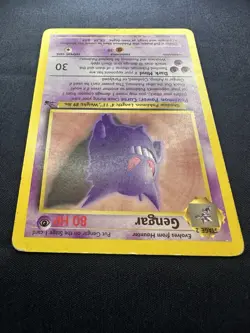 Gengar - 20/62 - Rare - Unlimited Edition MP, English Pokemon Fossil FREE SHIP - Image 4