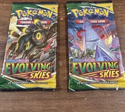18 Pokemon Sword & Shield Evolving Skies Booster Pack Factory Sealed Packs - Image 2