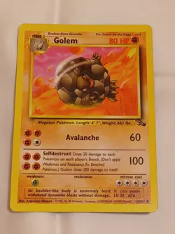 Pokemon TCG Golem Fossil 36/62 Regular 1999-2000 Wizards Base Set - Image 1