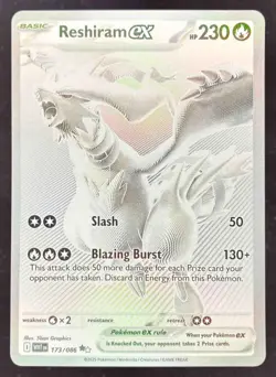 2025 Pokemon SV White Flare - WHT EN #173/086 Reshiram ex Black and White Rare - Image 1