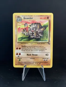 Pokemon TCG Graveler Base Fossil Set 37/62 Unlimited Uncommon - Image 1