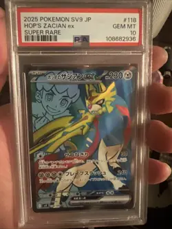 Pokemon TCG Hop's Zacian EX Super Rare PSA 10 Gem Mint #118 - Image 1