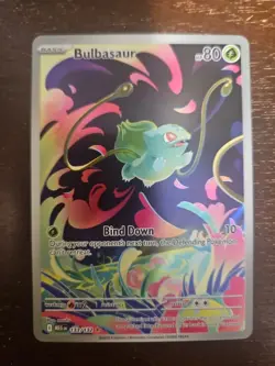 Bulbasaur Illustration Rare Pokemon TCG Mega Evolution 133/132 NM - Image 1