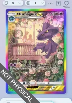 Pokemon TCG POCKET - Mismagius Rainbow Rare 2⭐, Space-Time Smackdown, English - Image 1
