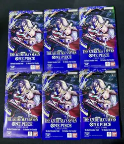(6) One Piece TCG: The Azure Sea's Seven Sleeved Booster OP-14 English. - Image 1