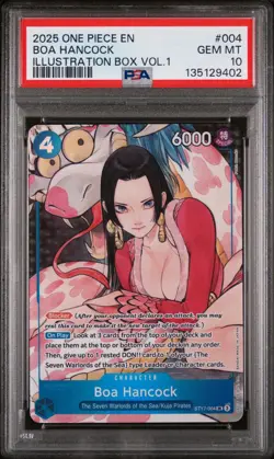 2025 ONE PIECE PROMO #004 BOA HANCOCK ILLUSTRATION BOX VOL.1 PSA 10 - Image 1
