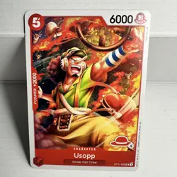 Usopp, OP11-003, UC, english, one piece card, RED STRAW HAT LOGO 4 - Image 1