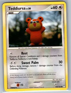 Teddiursa 105/123 Non Holo Mysterious Treasures - Pokemon Card - NM - Image 1