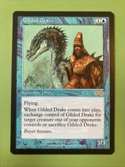 MTG - Gilded Drake - Urza's Saga - NM/LP - Image 1