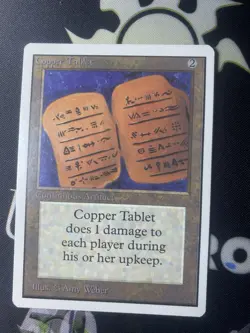 Magic the Gathering Copper Tablet Artifact Unlimited Set Light Play - Image 1