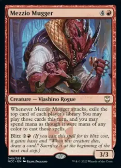 MEZZIO MUGGER mtg NM-M New Capenna Commander Rare 1 Card - Image 1