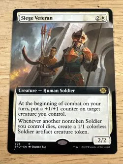 Siege Veteran Extended Art Regular - The Brothers' War MTG-NM - Image 1