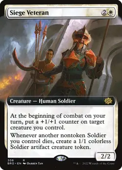 Siege Veteran Extended Art Regular - The Brothers' War MTG-NM - Image 1