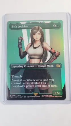 Tifa Lockhart (Borderless) Final Fantasy Foil MTG 391 FIN Mint NM Unplayed - Image 1