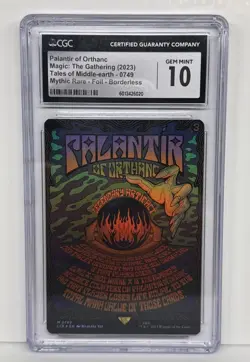MTG LOTR Palantir of Orthanc / Borderless Poster (Foil) #749 - CGC 10 - Image 1