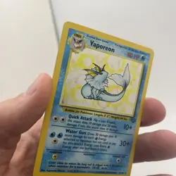 1999 Pokemon TCG Vaporeon Jungle Holo Unlimited Rare Card 12/64 - Image 3
