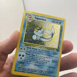 1999 Pokemon TCG Vaporeon Jungle Holo Unlimited Rare Card 12/64 - Image 4