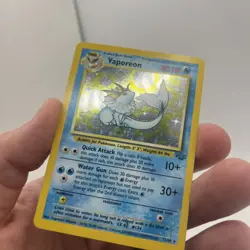 1999 Pokemon TCG Vaporeon Jungle Holo Unlimited Rare Card 12/64 - Image 5