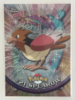 2000 Topps Chrome Pokemon Spearow #21 Base Card - TV Animation Edition - Image 1