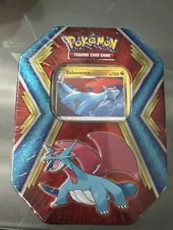 Pokemon TCG Salamance Dragon Tin - Factory Sealed - 3 Booster Packs - Image 1