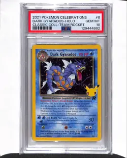 2021 Pokemon Celebrations Classic Collection Dark Gyarados PSA 10 #8 - Image 1