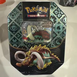 Pokemon TCG Paldean Fates Shiny Great Tusk EX Tin New and Sealed - Image 1