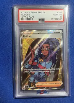 2025 Pokemon PRE EN Ultra Rare #142 Raifort PSA 10 GEM MINT - Image 1