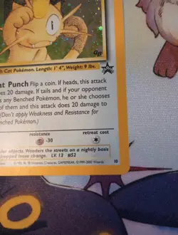 Pokemon TCG Meowth Black Star Promos Holo Card Game Boy - Image 3