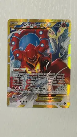 Pokemon Volcanion EX (Secret) 115/114 XY - Steam Siege - FULL ART NM - Image 3