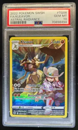 2022 Pokemon SWSH Kleavor Trainer Gallery Full Art Rare #TG08/TG30 PSA 10 - Image 1
