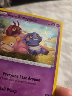 Galarian Slowpoke SWSH126 HD Galaxy Swirl Pokemon Black Star Promo - Image 1