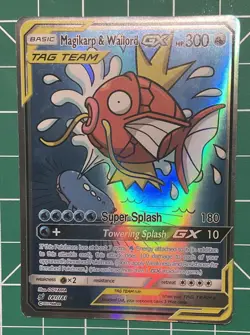 Pokemon Team Up Holo Card Magikarp Wailord GX 161/181 FUN ART READ DESCRIPTION - Image 1