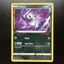 FREE SHIPPING Absol 076/159 Reverse Holo Rare LP-NM - Pokemon TCG Crown Zenith - Image 1