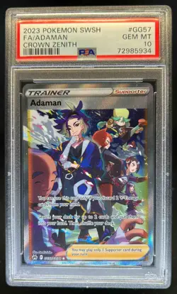 2023 Pokemon SWSH Adaman Galarian Gallery Full Art Rare #GG57/GG70 PSA 10 - Image 1
