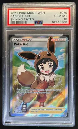 2021 Pokemon SWSH Shining Fates Poke Kid Full Art Rare #070/072 PSA 10 - Image 1