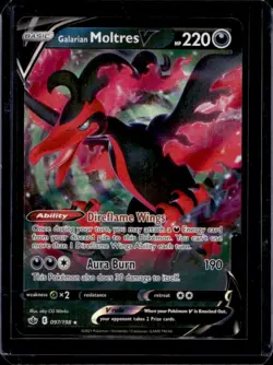2021 Pokemon SWSH Chilling Reign Galarian Moltres V #097/198 - Image 1