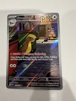 Pokemon TCG Gumshoos 153/132 Meg en Mega Evolution Illustration Rare Card - Image 1