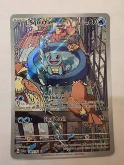 Pokemon TCG Squirtle Illustration Rare 2024 Stellar Crown 148/142 - Image 1