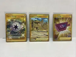 Pokemon Capture Energy, Collapsed Stadium, Lure Module Gold Secret Rares NM - Image 1
