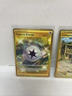 Pokemon Capture Energy, Collapsed Stadium, Lure Module Gold Secret Rares NM - Image 2