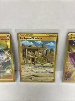 Pokemon Capture Energy, Collapsed Stadium, Lure Module Gold Secret Rares NM - Image 3