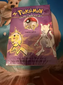 Pokemon Gold Strip ZAP! Sealed Theme Deck Shadowless WOTC - Image 1