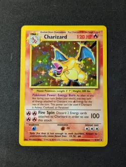 Pokemon TCG Base Set Charizard Holo 4/102 NM- - Image 1
